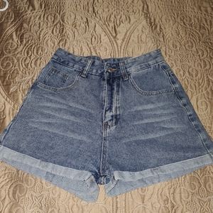 Shein high waist jean shorts